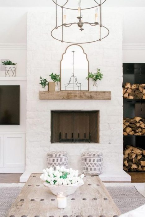 Install a fireplace Farmhouse Living Room Ideas