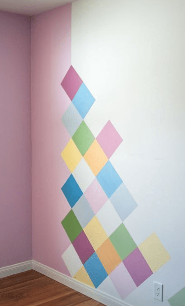 geometric wall paint